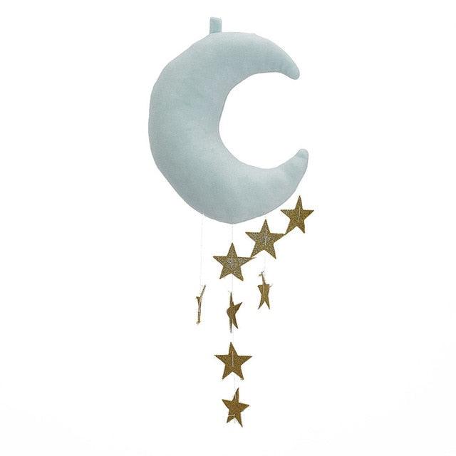 Nordic Style Moon Star Wall Hanging Decoration for Kids' Room