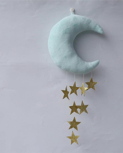 Enchanting Celestial Moon and Star Wall Art for Kids' Rooms - Dreamy Space Decor