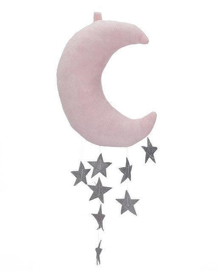 Enchanting Celestial Moon and Star Wall Art for Kids' Rooms - Dreamy Space Decor