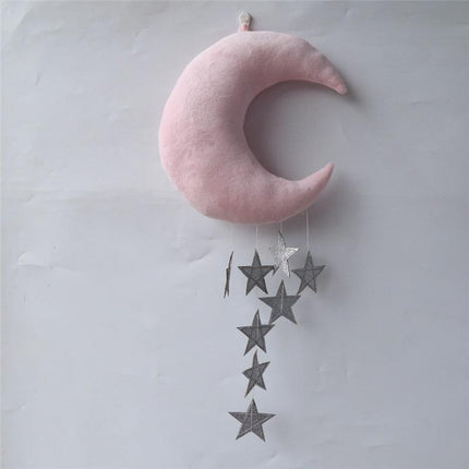 Enchanting Celestial Moon and Star Wall Art for Kids' Rooms - Dreamy Space Decor