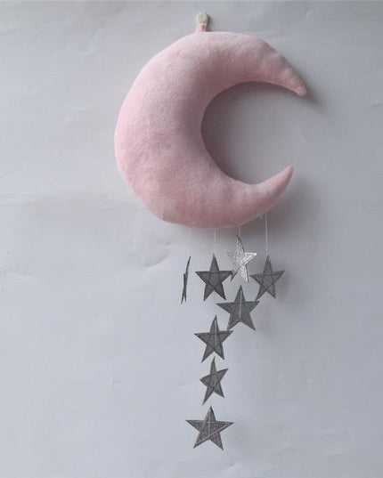 Enchanting Celestial Moon and Star Wall Art for Kids' Rooms - Dreamy Space Decor