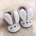 Kids' Cute Rabbit Pattern Winter Slippers with Rubber Outsole