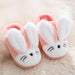 Kids' Cute Rabbit Pattern Winter Slippers with Rubber Outsole