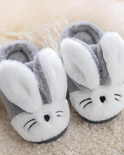 Adorable Rabbit-Themed Winter Slippers for Children - Warm and Comfy Footwear