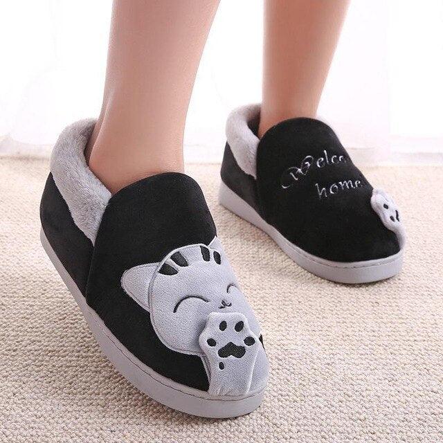 Cozy Kids' Cotton Slippers with Anti-Skid Base for Winter Warmth