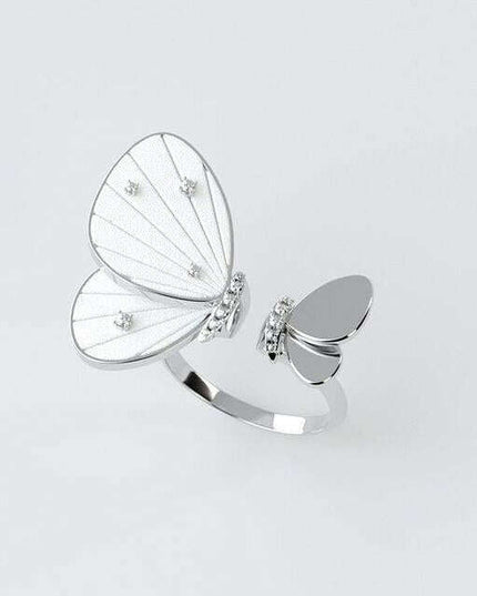 Radiant Butterfly Zircon Studs - Elegant 925 Sterling Silver Earrings for a Dazzling Finish