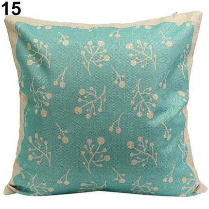 Elegant Vintage Floral Linen Cushion Cover