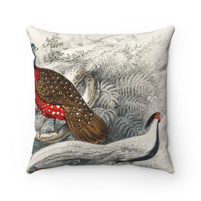 Vintage Peacock & Silver Pheasant Reversible Luxe Pillowcase - Chic Home Decor Accent
