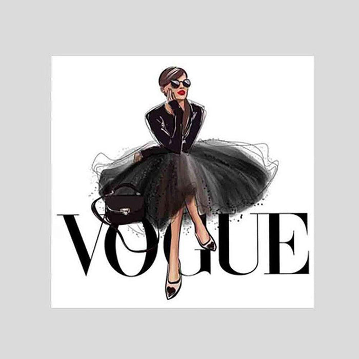 Vogue Women Wall Art Canvas Painting for Chic Home Decor