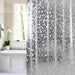 Modern Cobblestone Floral Design PVC Shower Curtain Kit