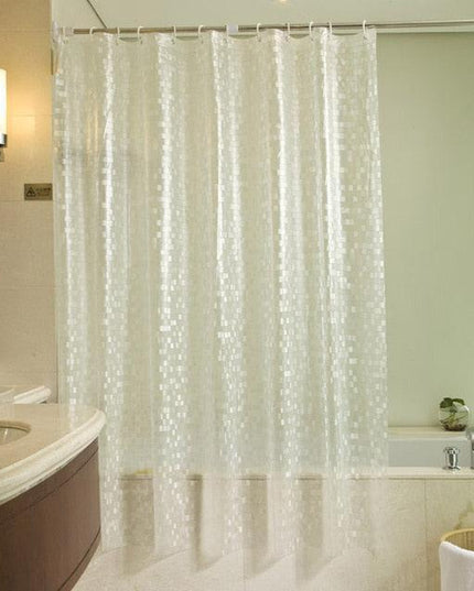 Modern Eco-Friendly Cobblestone Geometric Shower Curtain Set - Stylish Bathroom Essential