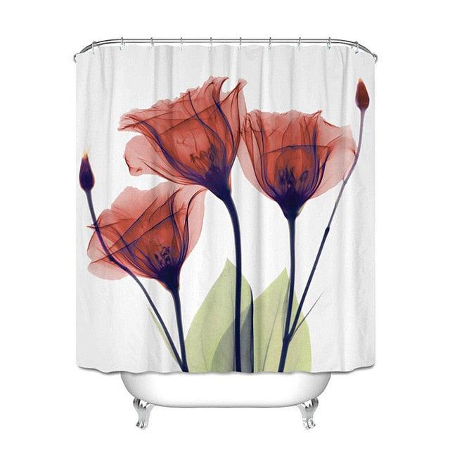 Unique Printed Waterproof Polyester Shower Curtain