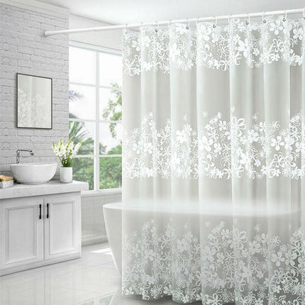 Floral Delight Waterproof Shower Curtain in Premium Polyester