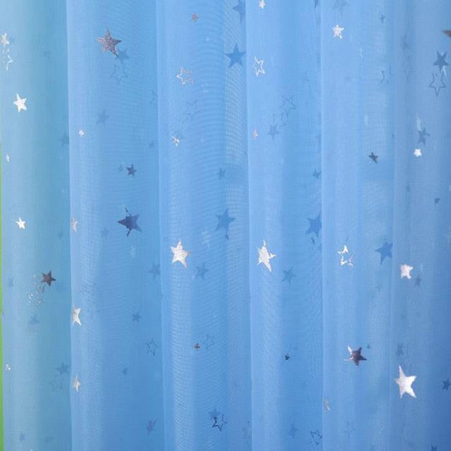 Whimsical White Star Tulle Curtains - Infuse Your Home with Contemporary Elegance