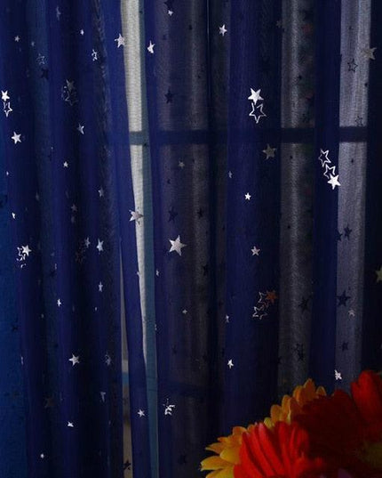 Whimsical White Star Tulle Curtains - Infuse Your Home with Contemporary Elegance