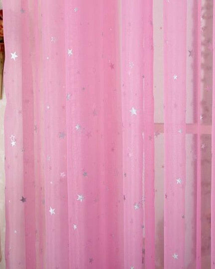 Whimsical White Star Tulle Curtains - Infuse Your Home with Contemporary Elegance
