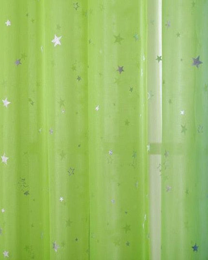 Whimsical White Star Tulle Curtains - Infuse Your Home with Contemporary Elegance