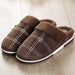 Cozy Gingham Winter House Slippers