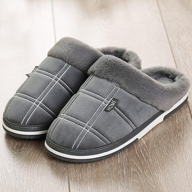 Winter gingham warm indoor slippers - Très Elite