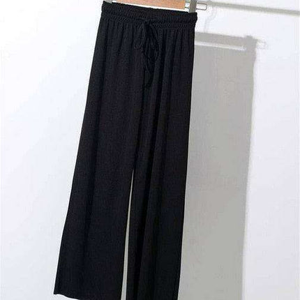 Stylish Summer Knit Wide-Leg Trousers - Women's Comfort Collection