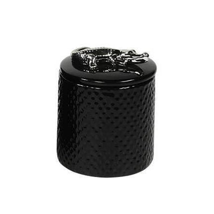 Opulent Silver Crocodile Wood Charnel Candle - Elegant Aroma with Gold Crocodile Detail by Thompson Ferrier