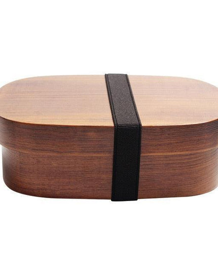 Eco-Conscious Japanese Wooden Bento Box Lunch Kit for Kids with Leakproof Design and Utensils