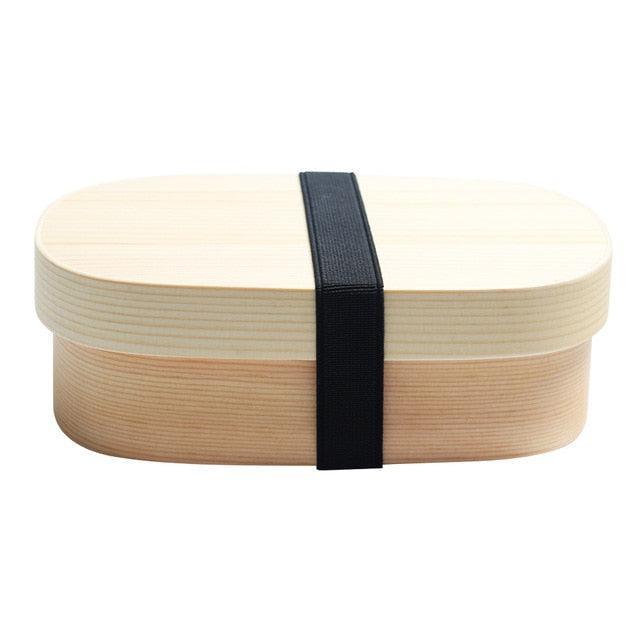 Sustainable Japanese Bento Box Lunch Set with Leakproof Feature and Rustic Wood Accent