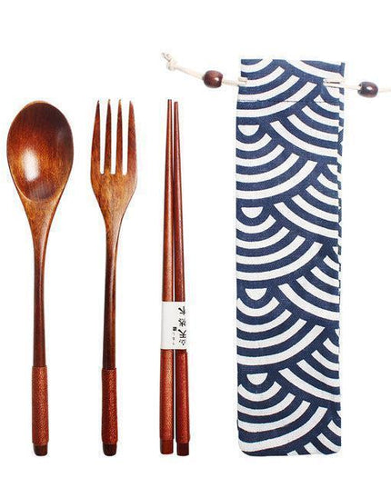 Eco-Conscious Japanese Wooden Bento Box Lunch Kit for Kids with Leakproof Design and Utensils