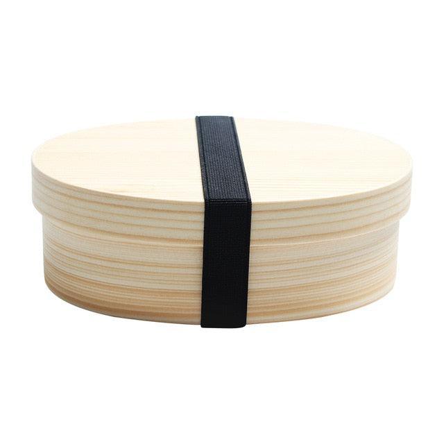 Japanese Style Eco-Friendly Wooden Lunch Set with Leakproof Design