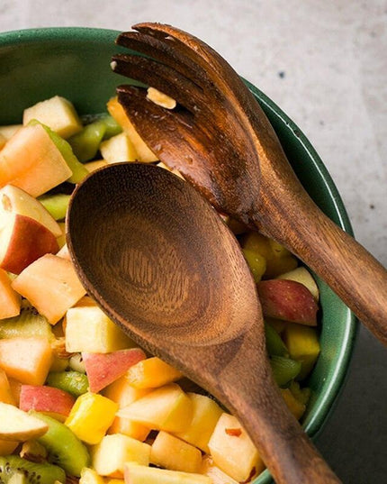 Elegant Acacia Wood Salad Serving Spoon